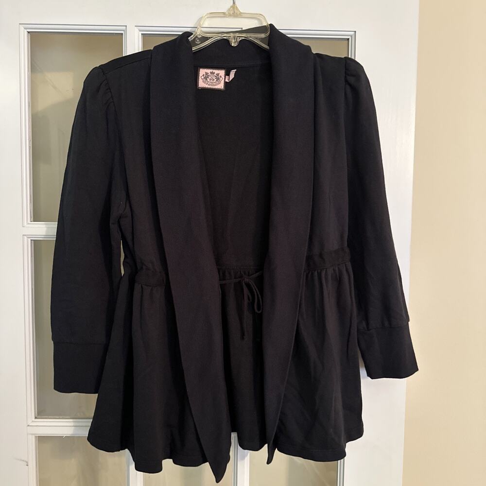 Y2k Juicy Couture Tie Waist Black Size Large